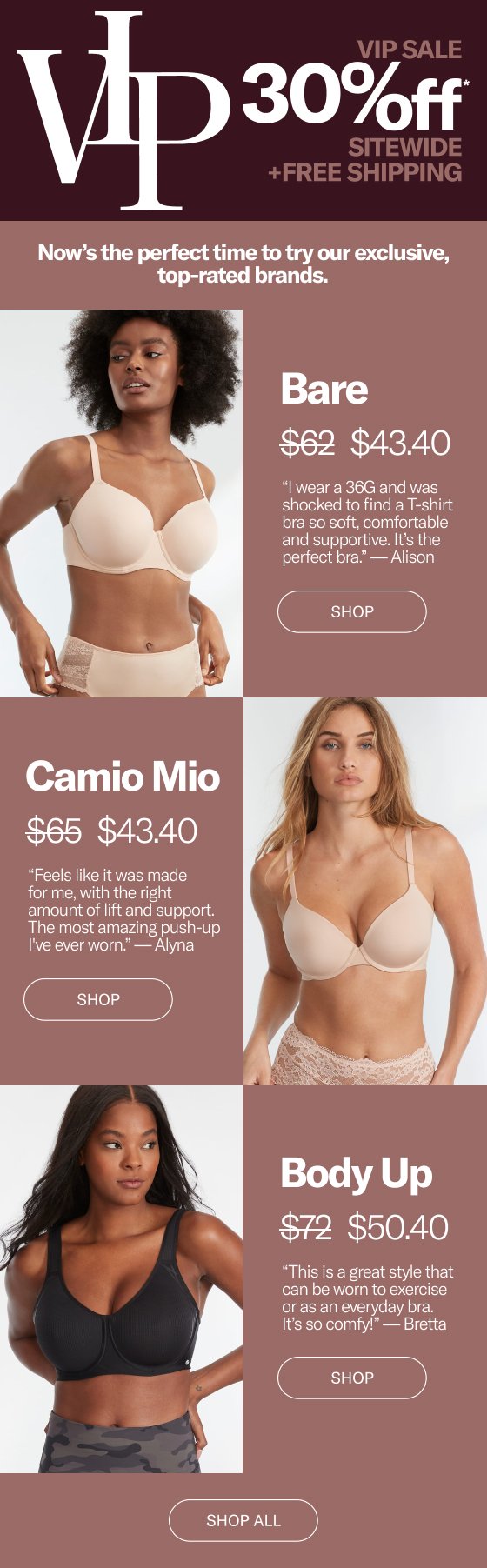 Customer-Tested, Customer-Approved Bras: 30% Off & Free Shipping