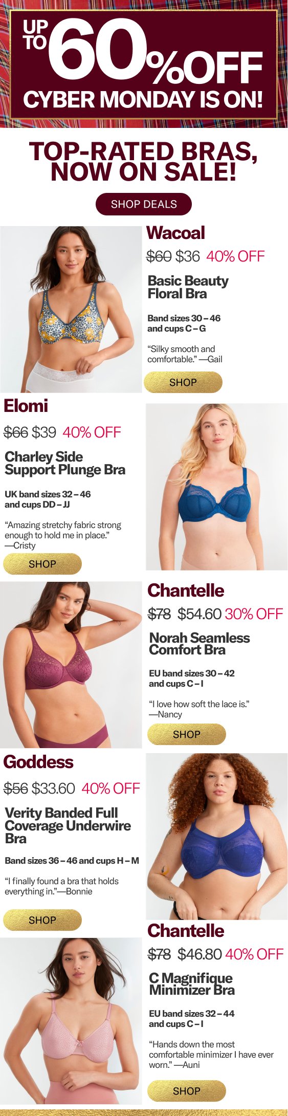 Top Picks, Top Discounts: 60% Off Our Most-Loved Bras - Bare Necessities