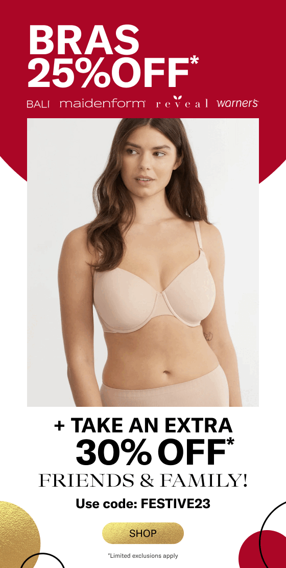25% Off Bras + Take An Extra 30% Off Friends & Family! - Bare Necessities