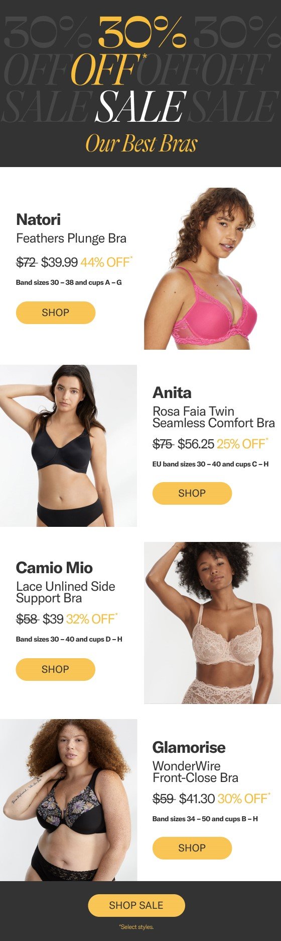 Camio Mio Side Support Bras, Bras for Large Breasts