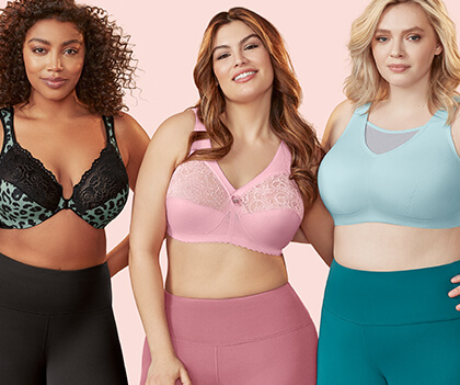 Women in Glamorise bras and panties from Bare Necessitie