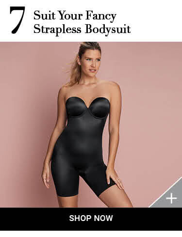 Buy SPANX® Suit Your Fancy Strapless Mid-Thigh Shaping Black Bodysuit from  Next Luxembourg
