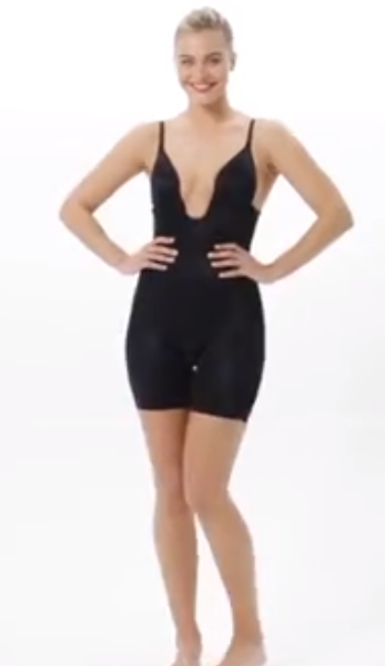 Spanx Womens Suit Your Fancy Sateen Slimming Bodysuit Beige S